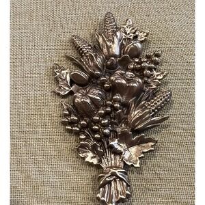 Museum Of Arts And Design MAD Bountiful Harvest Brooch Pewter with Gold Finish
